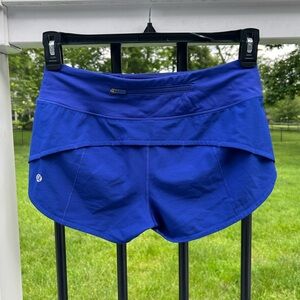 Lululemon Athletica Women’s Speed Up Shorts - blue - 4